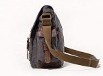Sechunk Vintage Military Leather Canvas Laptop Bag Messenger Bags Medium - Image 4